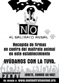 No al maltrato animal. Iniciativa popular para cambiar el Cdigo Penal (25 de marzo)